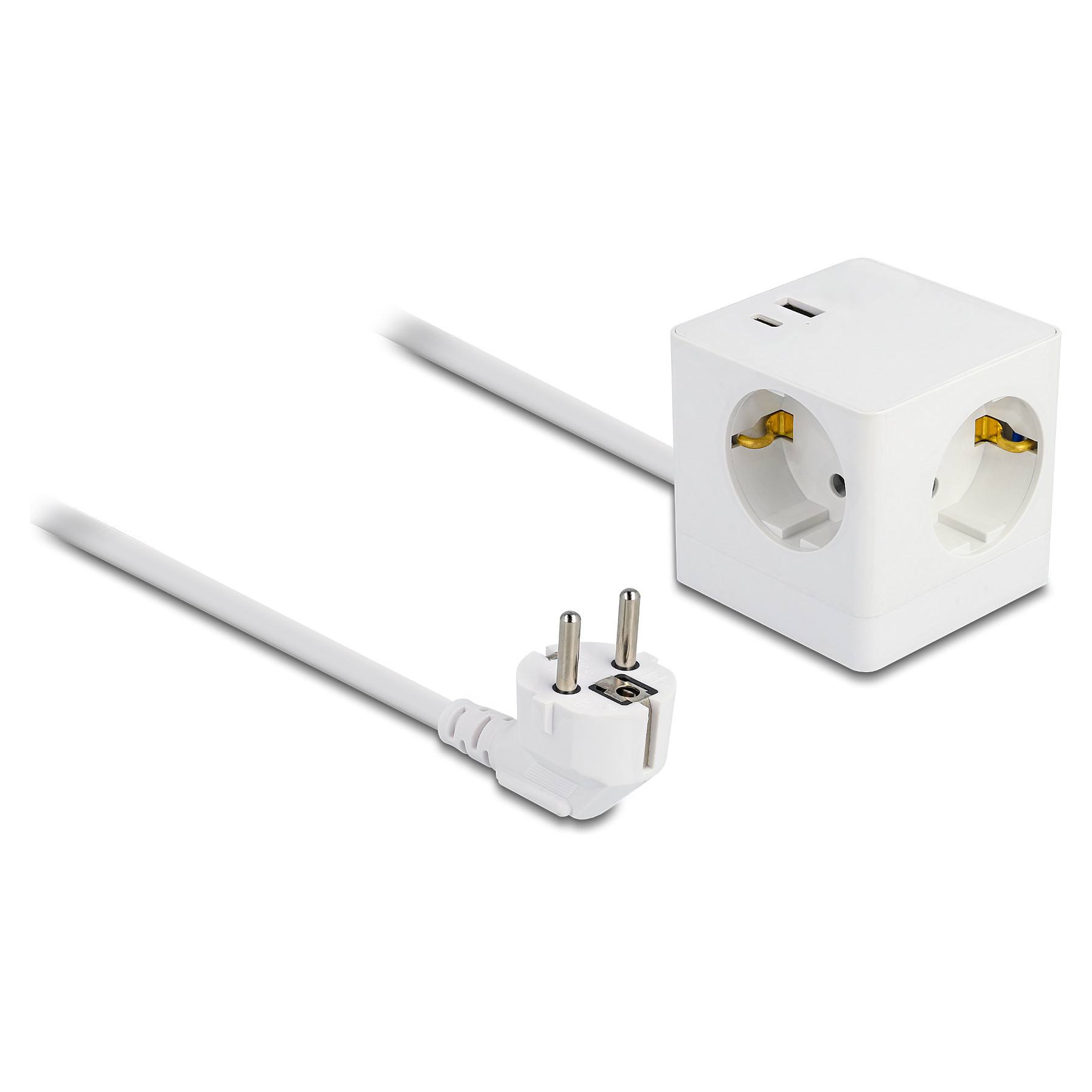 Produžni kabel DELOCK 11502 Kocka (3x šuko, 1x USB-C PD 20W, 1x USB-A QC 3.0, 1.5m)-0