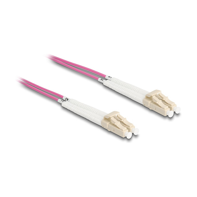 Optički kabel DELOCK 88088 (LC Duplex na LC Duplex, Multimode OM4, 2 m, podesivi kut konektora)-0