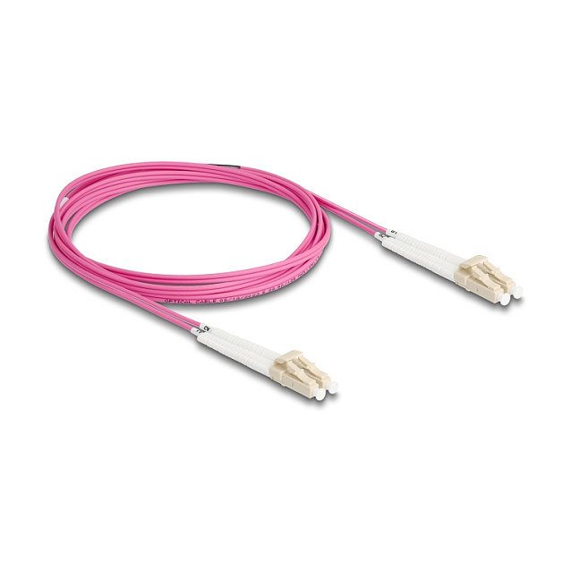 Optički kabel DELOCK 88088 (LC Duplex na LC Duplex, Multimode OM4, 2 m, podesivi kut konektora)-1