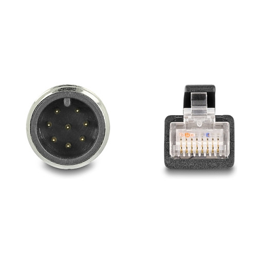 Mrežni kabel DELOCK M12 A-kodirani 8-pinski na RJ45 (5 m, PVC, IP67)-1