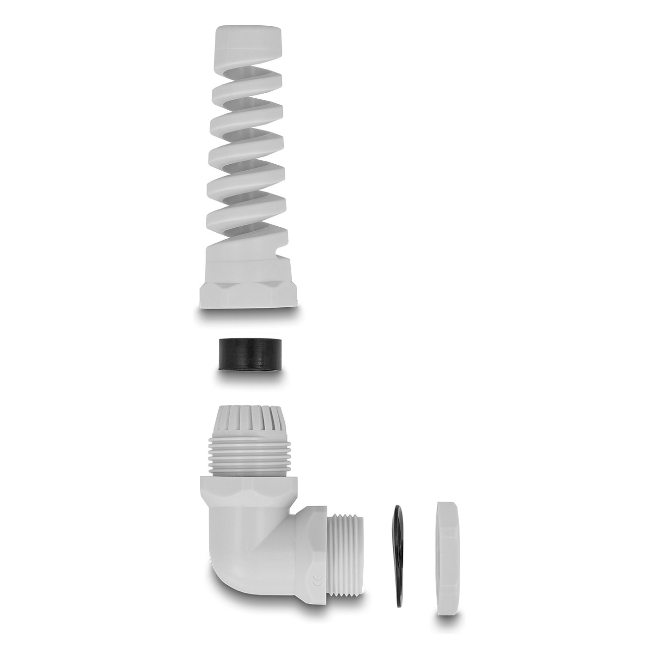 Kabelska uvodnica DELOCK 60590 (PG21, 90° kutna, IP68, siva)-1