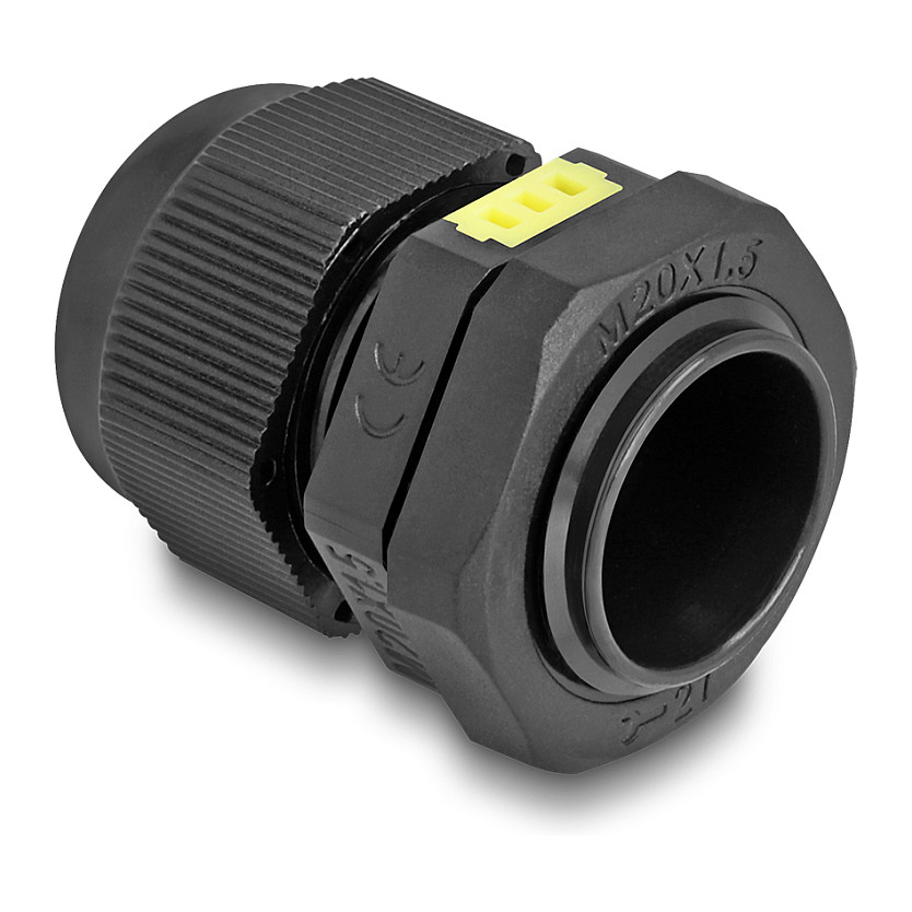 Uvodnica za kabel DELOCK M20 s ventilacijom (IP68, crna, 2 komada)-1