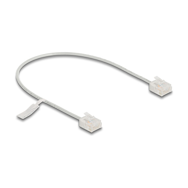 Mrežni kabel DELOCK Cat.6 U/UTP Ultra Slim 0.3m (kratki konektori, sivi)-0