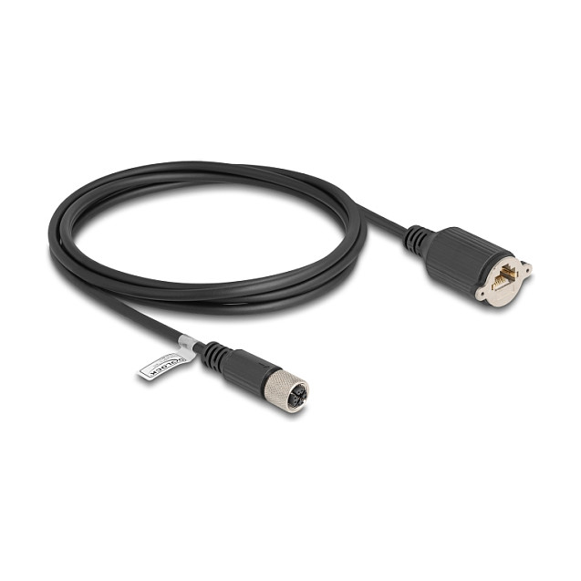 Mrežni kabel DELOCK M12 X-kodirani na RJ45 (Cat.6A, S/FTP, 2 m, IP67)