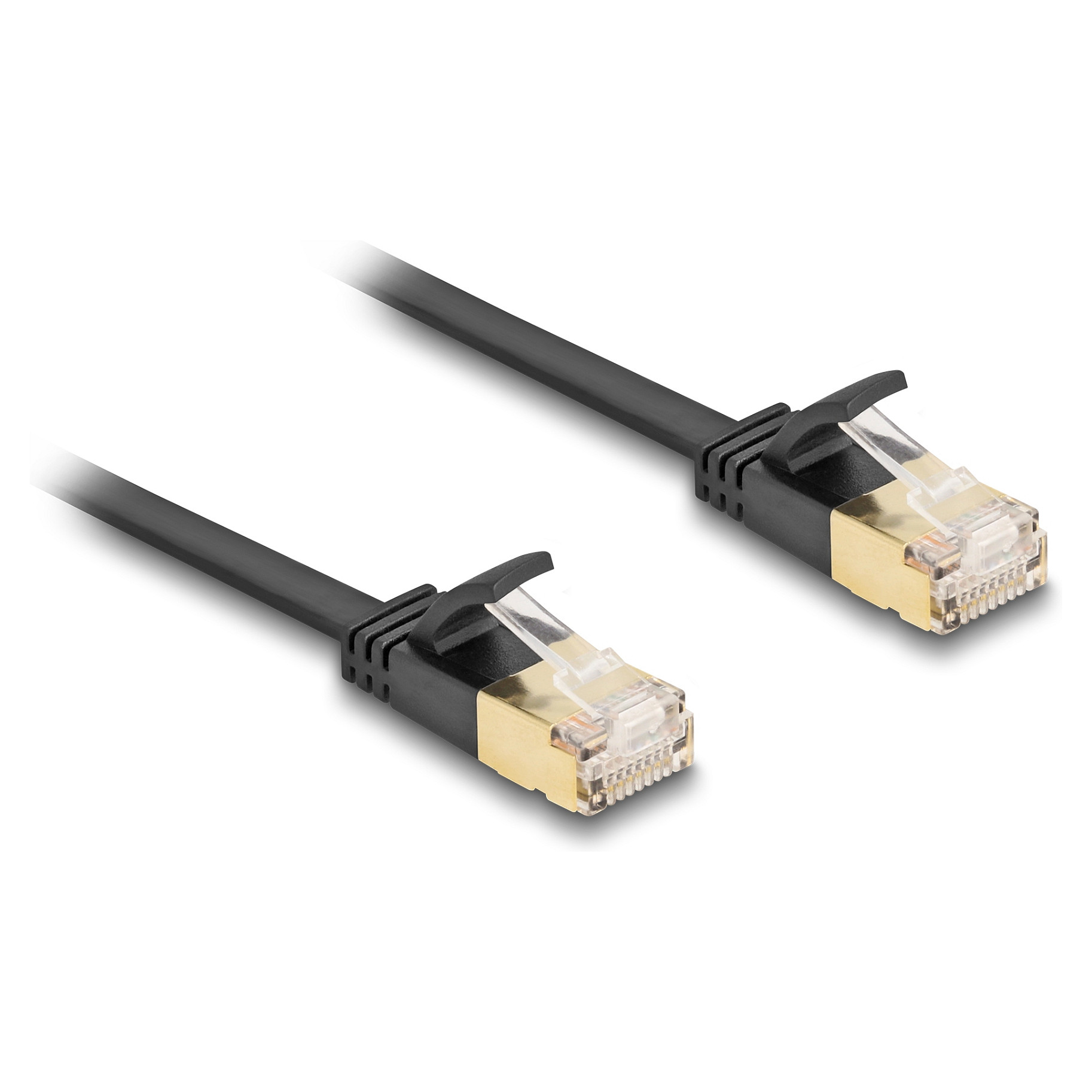 Mrežni kabel DELOCK Cat.6A U/FTP 5m (Flat, Cat.7 sirovi kabel, robusni konektor)-0