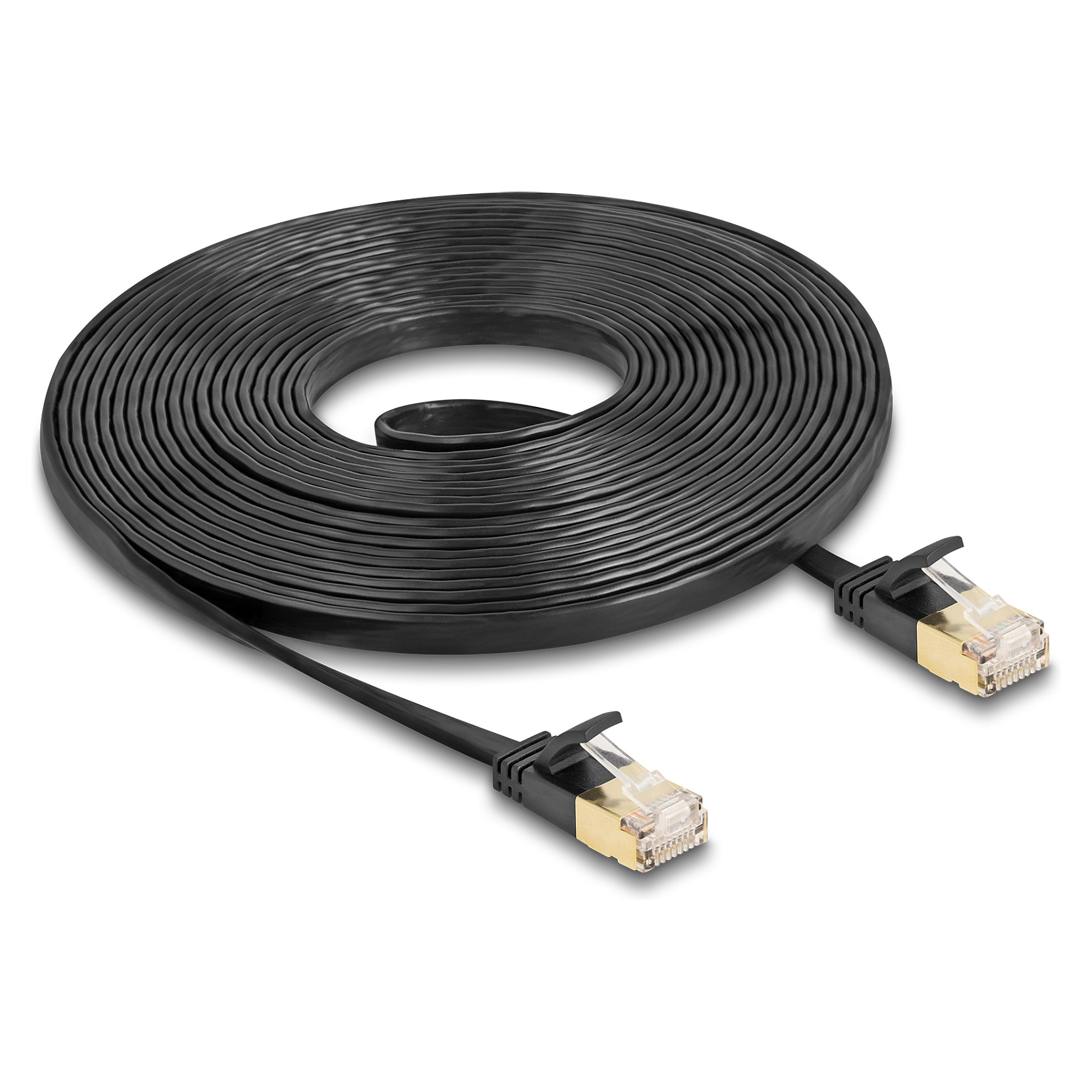 Mrežni kabel DELOCK Cat.6A U/FTP 5m (Flat, Cat.7 sirovi kabel, robusni konektor)-1