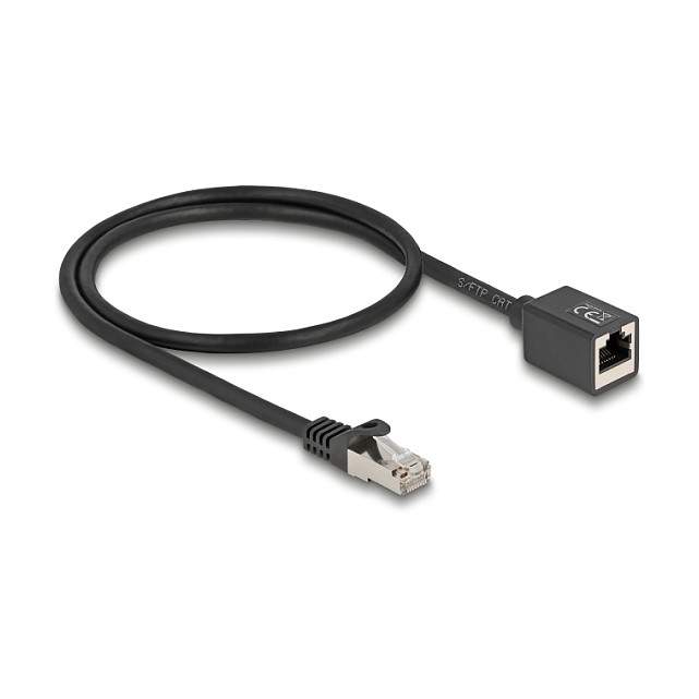 Mrežni produžni kabel DELOCK RJ45 Cat.6A S/FTP 0.5m (Panel-mount, 26 AWG)-1