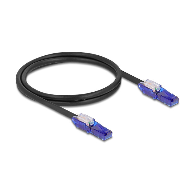 Mrežni kabel DELOCK RJ45 Cat.6 U/UTP (1m, 180° kutni konektori)-0