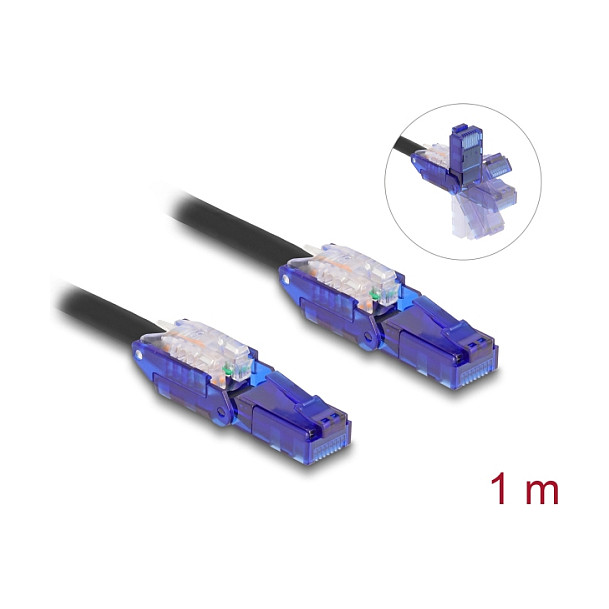 Mrežni kabel DELOCK RJ45 Cat.6 U/UTP (1m, 180° kutni konektori)-1