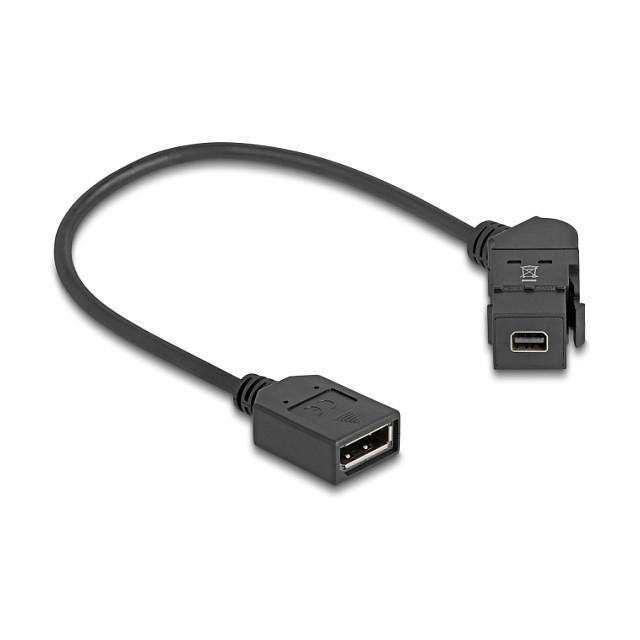 Keystone Modul DELOCK Mini DisplayPort na DisplayPort (45° kutni, 30 cm kabel, 8K 30 Hz)-1
