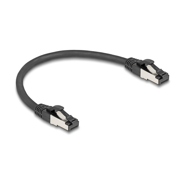 Mrežni kabel DELOCK Cat.8.1 S/FTP (0.25m, 40 Gbps, RJ45) crni-1