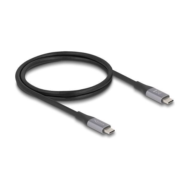 USB-C kabel DELOCK USB4 40 Gbps (PD 3.1 240W, 8K@60Hz, E-Marker, 1m, metalni)