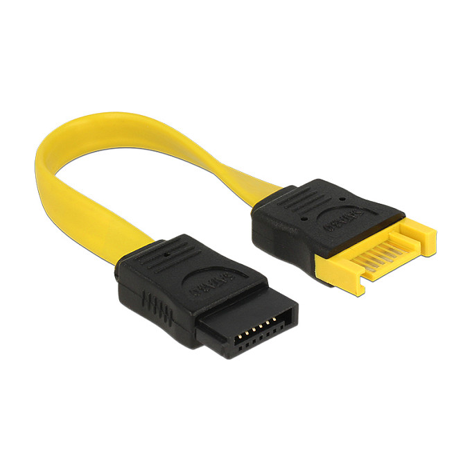 SATA produžni kabel DELOCK 83948 (10 cm, 6 Gb/s, žuti)