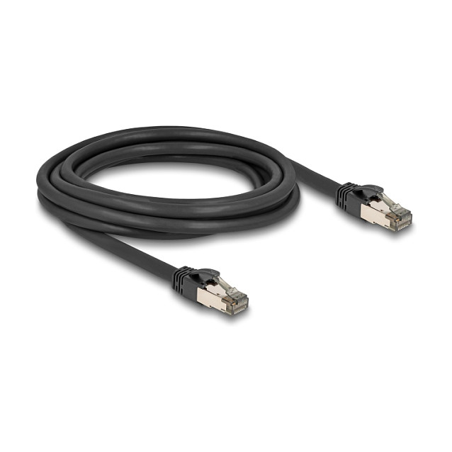 Mrežni kabel DELOCK Cat.6A U/FTP 3m crni (ultra fleksibilan, metalni oklop)-1
