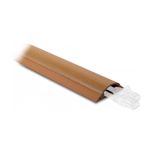 Kanalica za kabele DELOCK samoljepljiva 50 x 13 mm (1 m, drveni dizajn)-1