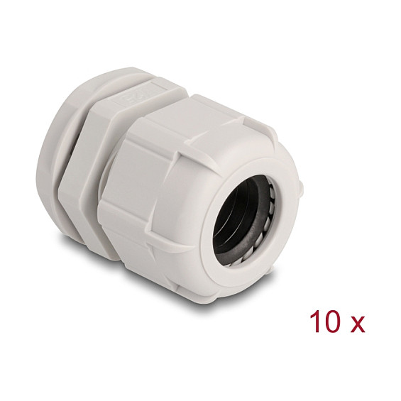 Uvodnica za kabele DELOCK M25 (IP68, 9-17 mm, 10 komada) siva-1