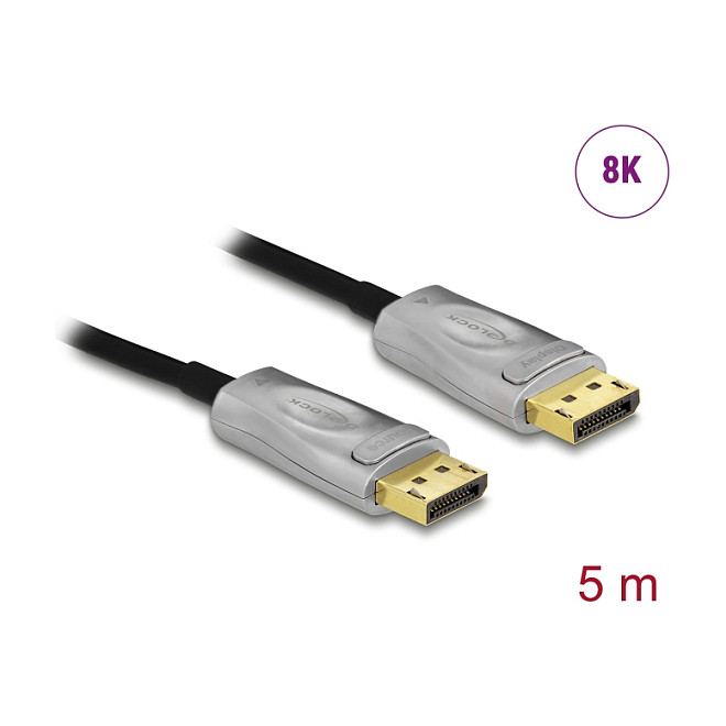 Aktivni optički kabel DELOCK DisplayPort 1.4 (8K@60Hz, HDR, AOC) 5m-1