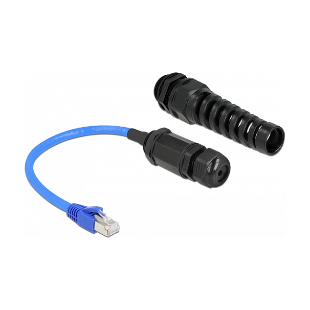 Mrežni kabel DELOCK RJ45 M/Ž produžni (Cat.6, S/FTP, vodootporan, 0.25m)