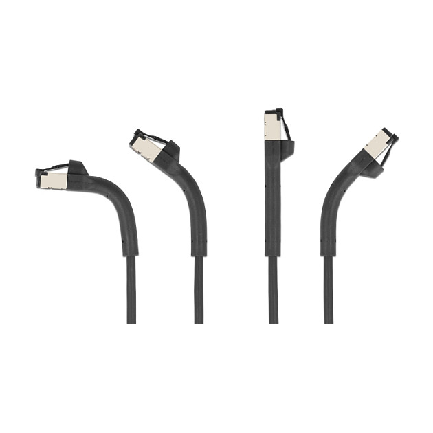 Mrežni kabel DELOCK Cat.8.1 S/FTP (0.5m, 40 Gbps, kutni konektori) crni-1