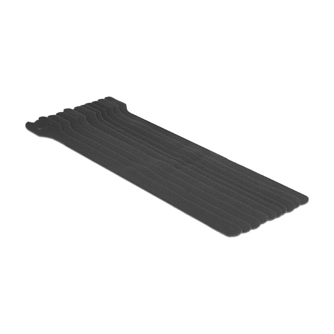 Velcro vezice za kabele DELOCK 18688 (300 x 12 mm, 10 komada, crne)-1