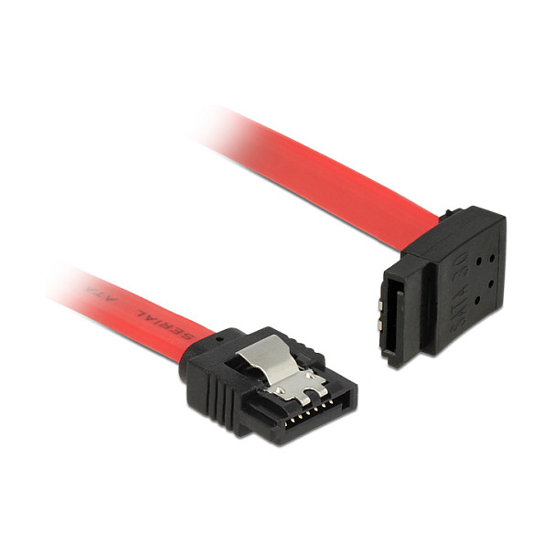 SATA kabel DELOCK 83972 (20 cm, 6 Gb/s, ravni > gornji kutni, crveni)-0