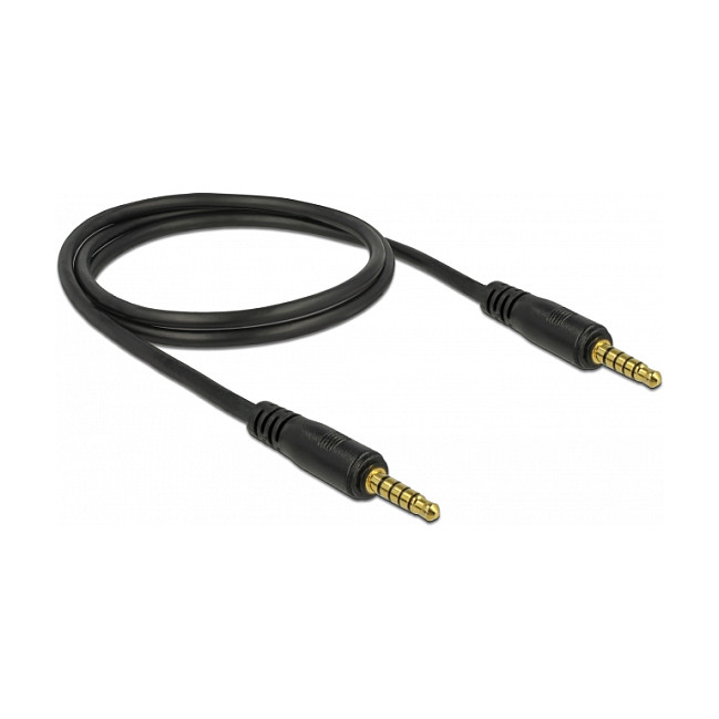 Audio kabel DELOCK 3.5mm 5-pinski (M/M) 1m, pozlaćeni konektori-1