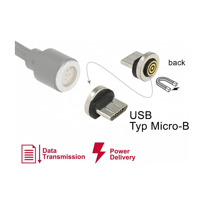 Adapter DELOCK 65932 Magnetski USB Micro-B (muški)-1