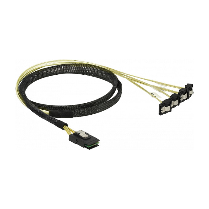 Kabel DELOCK Mini SAS SFF-8087 na 4x SATA 7-pin (1 m, kutni konektori, metalne kopče)-0