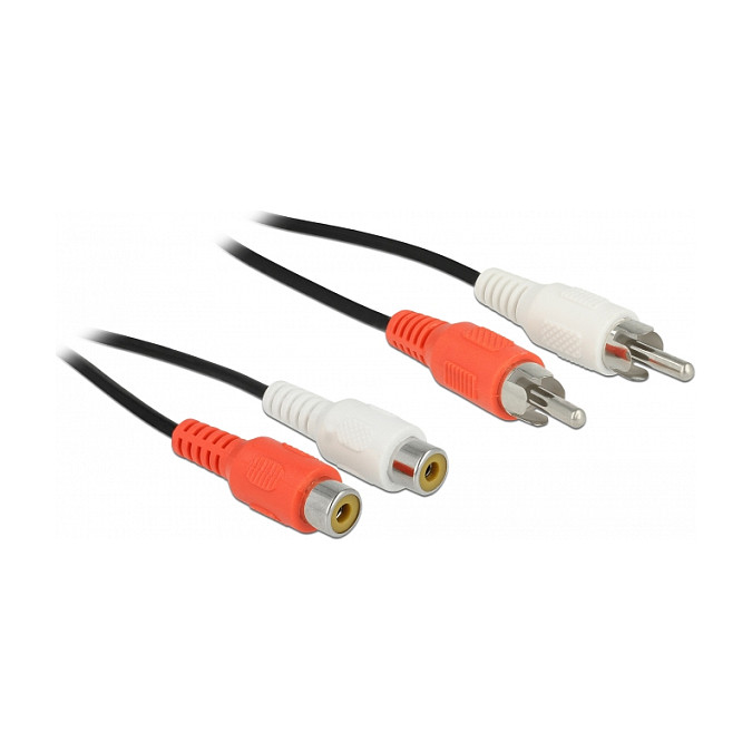 DELOCK RCA (Cinch) produžni kabel 5m (muški na ženski)-1