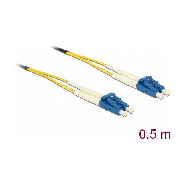 Optički kabel DELOCK LC/APC > LC/APC Singlemode OS2 0.5m (LSZH)