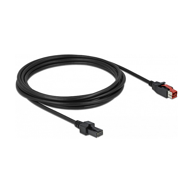 PoweredUSB kabel DELOCK 85952 (24V na 2x 4-pin, 3m, za POS pisače i terminale)-1