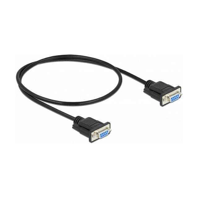 RS-232 Null Modem kabel DELOCK 86614 (D-Sub9 ženski na ženski, 0.5 m, usko kućište)