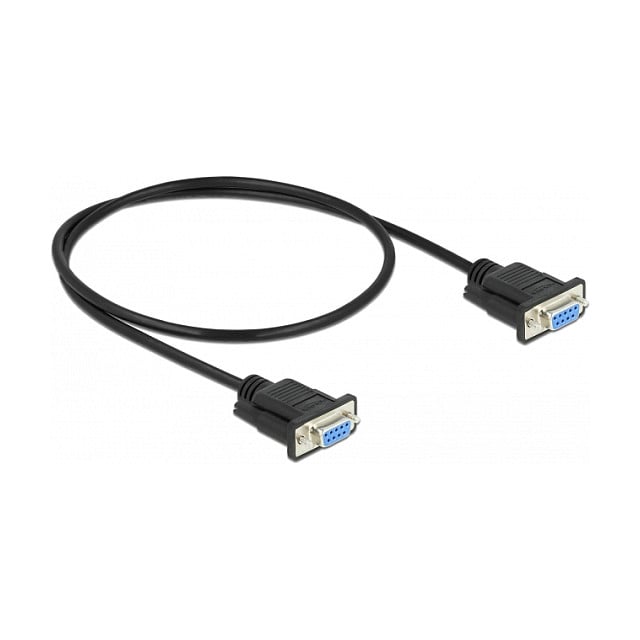 RS-232 Null Modem kabel DELOCK 86614 (D-Sub9 ženski na ženski, 0.5 m, usko kućište)-0