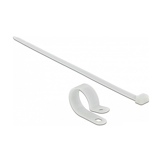 DELOCK montažna obujmica s vezicom Ø 25.4 mm (300 x 7.2 mm), bijela-0