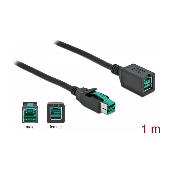 Kabel DELOCK PoweredUSB produžni 12V, 1 m-2