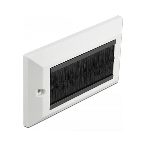 Pokrovna ploča za kabele DELOCK 66492 (146 x 86 mm, s četkicama, bijela)-0