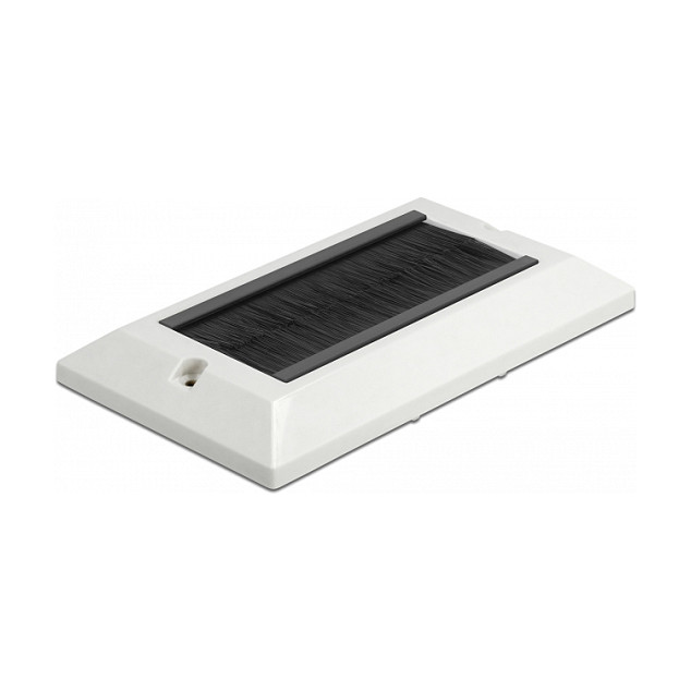 Pokrovna ploča za kabele DELOCK 66492 (146 x 86 mm, s četkicama, bijela)-1