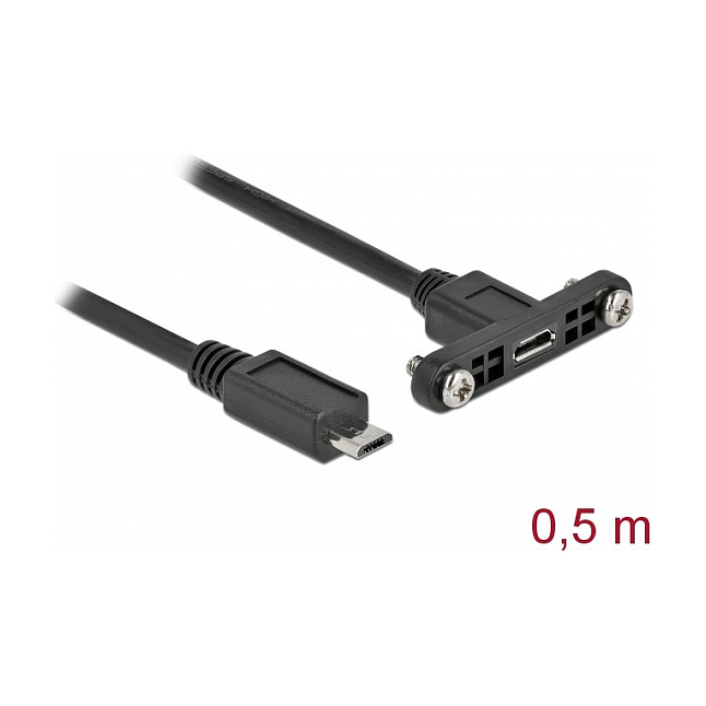 USB kabel za ugradnju DELOCK 85108 (Micro-B Ž na Micro-B M, 0.5m)-1