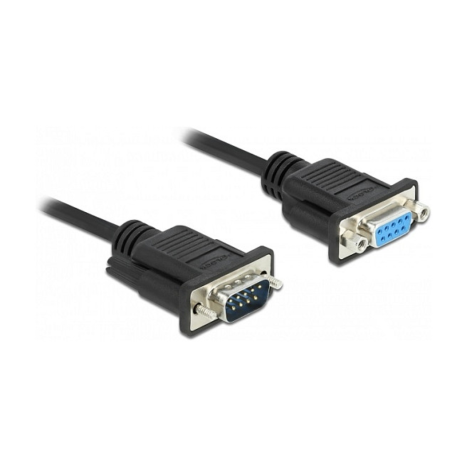Serijski kabel DELOCK RS-232 Null Modem D-Sub9 M/Ž, 1m