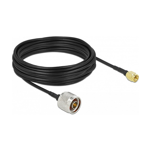 Antenski kabel DELOCK N (muški) na SMA (muški) 10m (LMR/CFD100, niski gubici)-0