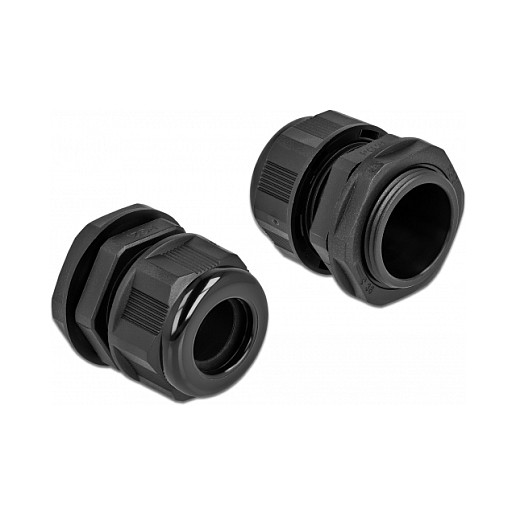 Uvodnica za kabel DELOCK PG21 (IP68, za okrugli kabel 13-18 mm, crna, 2 kom)-1