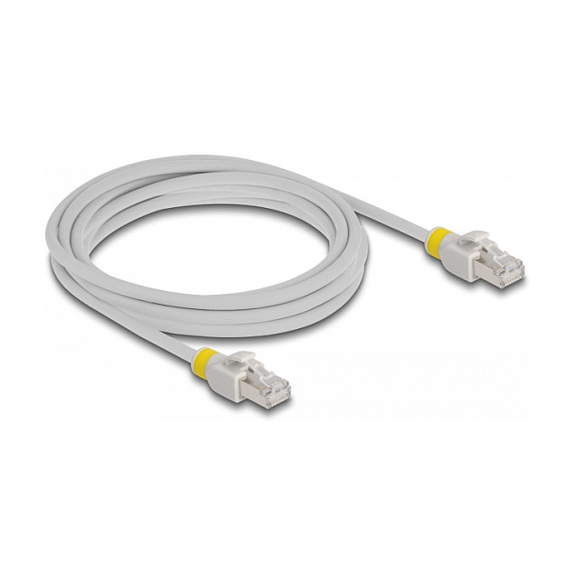Mrežni kabel DELOCK RJ45 Cat.6A S/FTP (3 m, LSZH, s kopčama u boji)