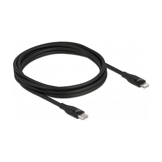 Delock USB-C na Lightning kabel 2m (MFi, PD 87W) crni