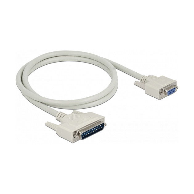 Serijski kabel DELOCK D-Sub 25-pinski (M) na D-Sub 9-pinski (Ž), 1 m-1