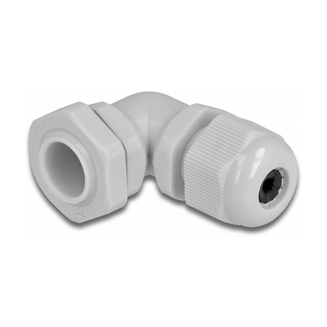 Uvodnica za kabel DELOCK PG9 90° kutna (IP54, za kabele 4-8 mm, siva)-0