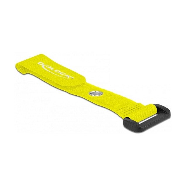 Velcro vezice za kabele DELOCK 150x20mm s omčom i ušicom žute (5 kom)-0