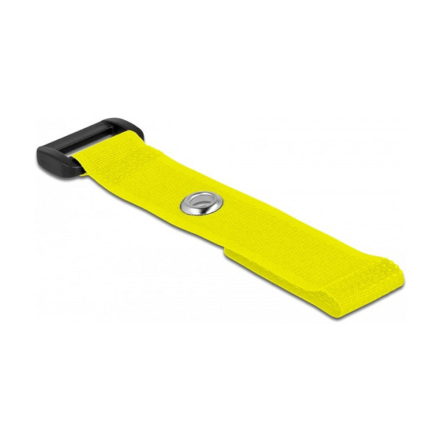Velcro vezice za kabele DELOCK 150x20mm s omčom i ušicom žute (5 kom)-2