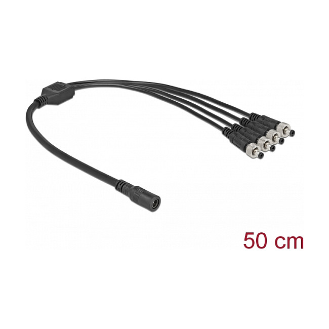 DELOCK DC razdjelni kabel za napajanje 5.5 x 2.1 mm (1x ženski na 4x muški, 30 cm) 86588-0