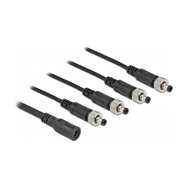 DELOCK DC razdjelni kabel za napajanje 5.5 x 2.1 mm (1x ženski na 4x muški, 30 cm) 86588-1