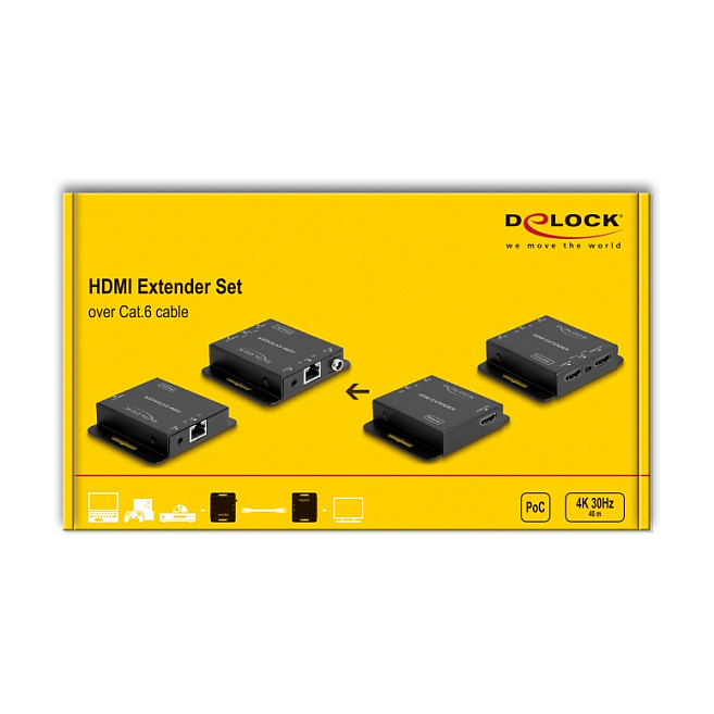 HDMI Extender DELOCK 65832 (4K 30Hz, do 30m, Cat.6/6a/7)-5